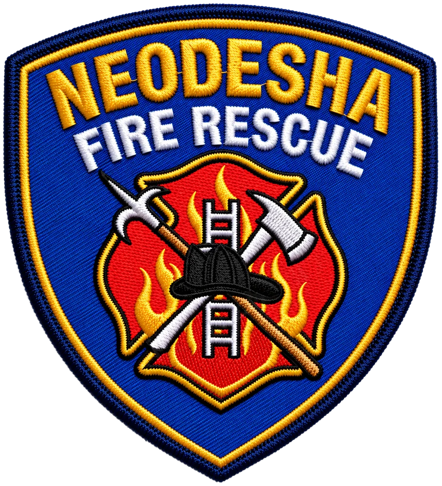 Neodesha Fire Rescue embroidered shield patch
